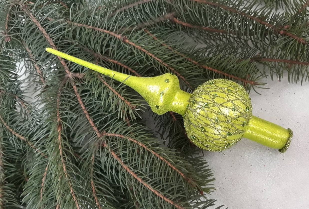 Vintage Christmas Glass Tree Topper 12 Inches Tree Topper Etsy UK
