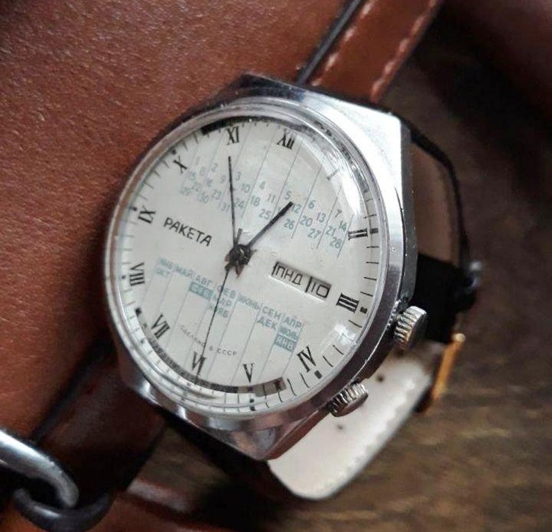 Montre soviétique Raketa , montre ancienne, montre homme, montre vintage, montre classique, montre homme, montres pour homme, montre vintage image 1