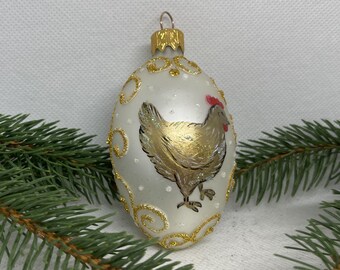 Osterei Christbaumschmuck handgemacht xtmas Dekoration Glas Ornamente Winter deko, Geschenkideen, Feiertagsdeko, Weihnachten 2025