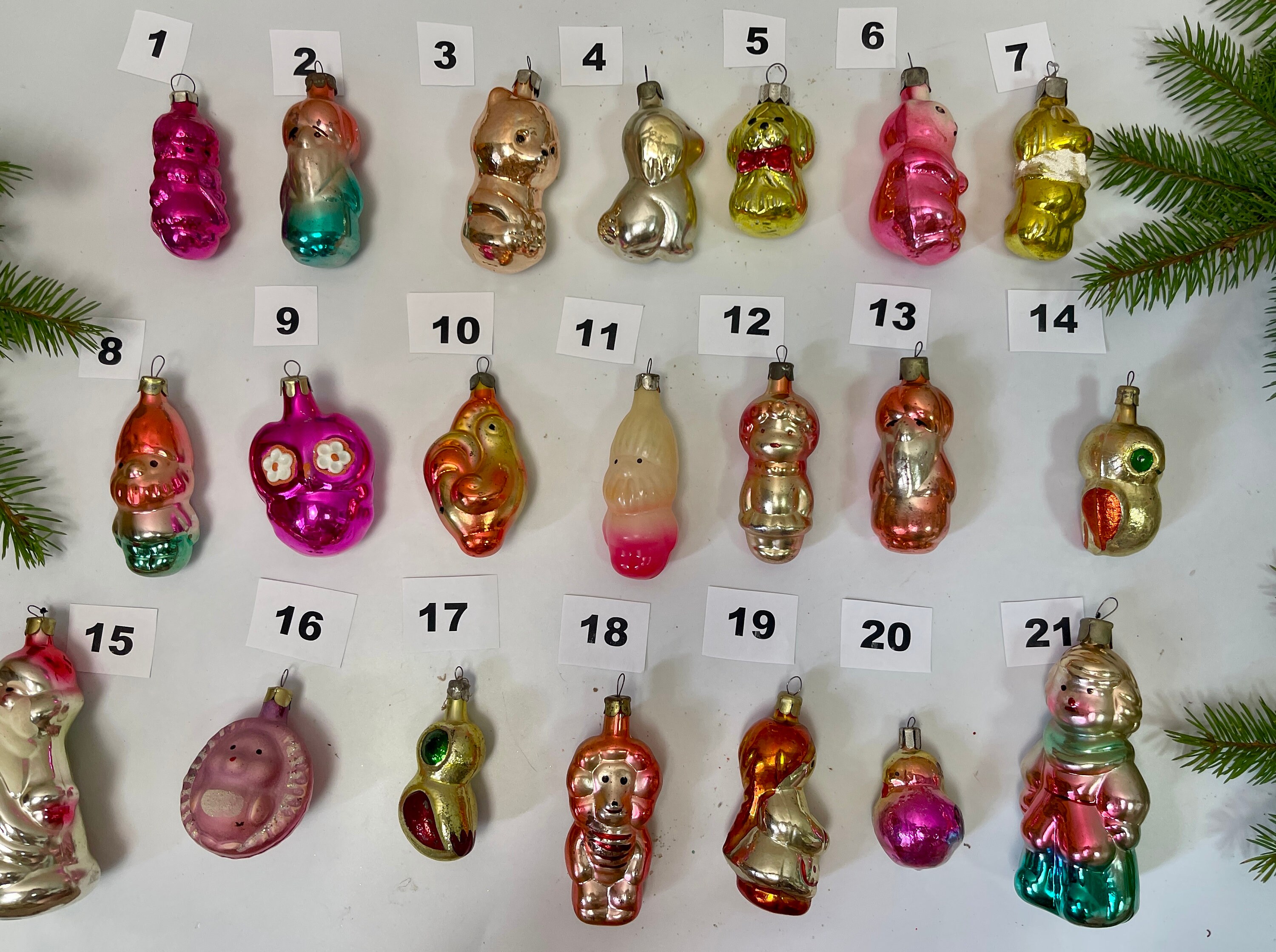 Fairy-tales Glass Vintage Christmas Tree Ornament, RETRO Xmas Home