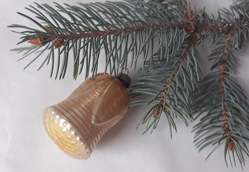Christmas glass ornaments Soviet christmas ornaments Christmas tree Bell Antique glass Christmas glass ornament,1960s christmas