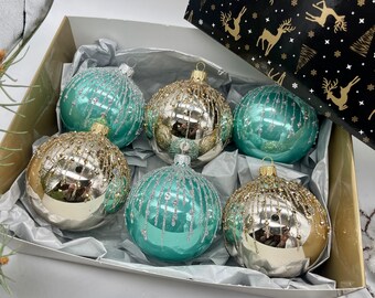 クリスマスデコレーション、手作りクリスマスガラスオーナメントセット