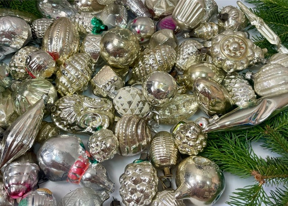 Weihnachtsdeko 100er Silber Weihnachtsdeko Ornamente vintage 1950er Jahre Weihnachtsschmuck Weihnachtsdeko Weihnachtsdeko Weihnachten Home Decor