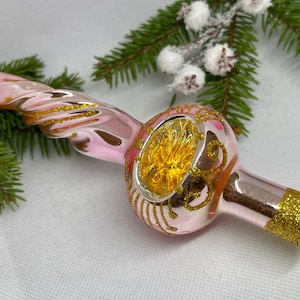 Pink christmas tree topper small glass tree toppers  holiday gift ornament christmas topper shiny brity new home christmas ornaments