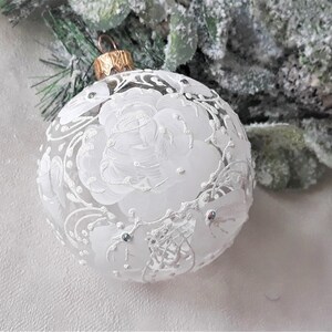 Handmade Christmas Glass Baubles Glitter Ornaments Gift - Etsy