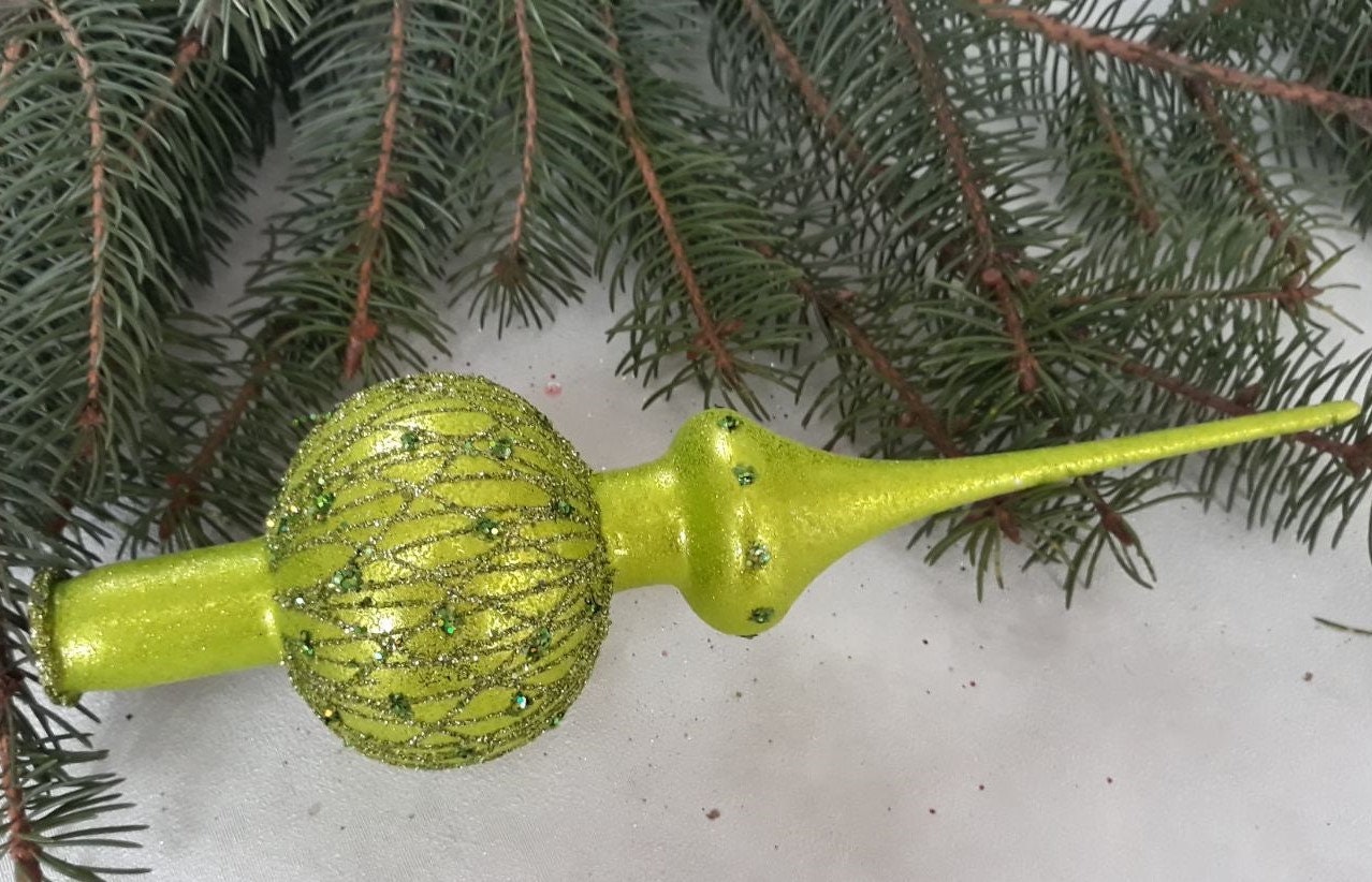 Vintage Christmas Glass Tree Topper 12 Inches Tree Topper Etsy UK