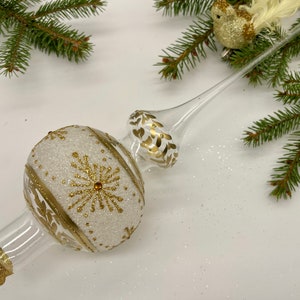 Big Christmas glass tree topper 12 inches, tree topper antique Christmas ornaments ornament tree finial topper top, XMAS 2023