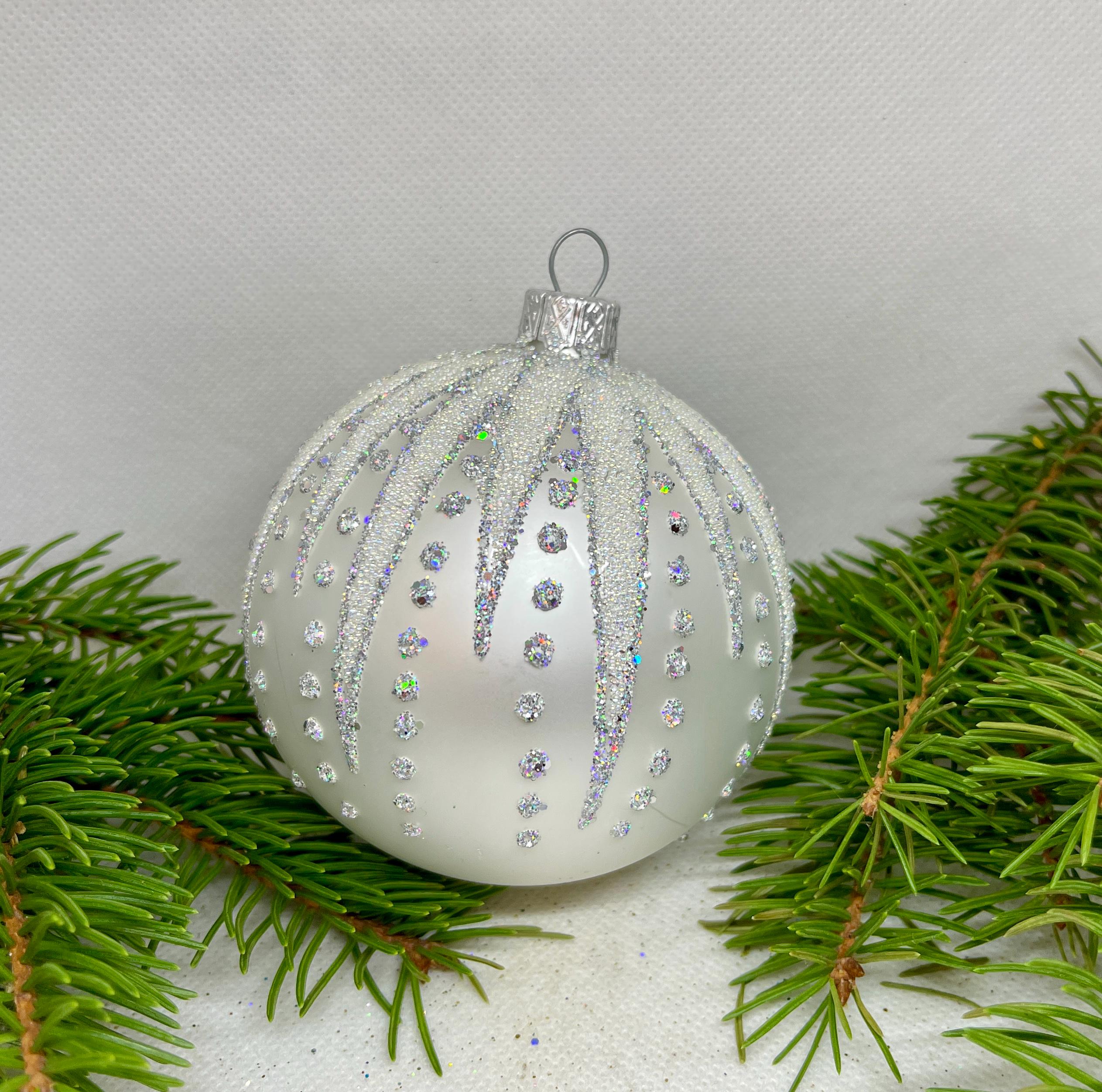 Bola de cristal navideña plateada, adornos navideños con purpurina, bola  navideña soplada, la mejor decoración de invierno, ideas de regalos,  decoración navideña, Navidad 2025 - Etsy México, image size:2526x2503