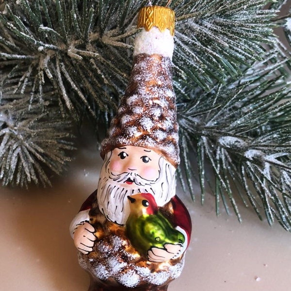 Glass Gnome Ornament Etsy