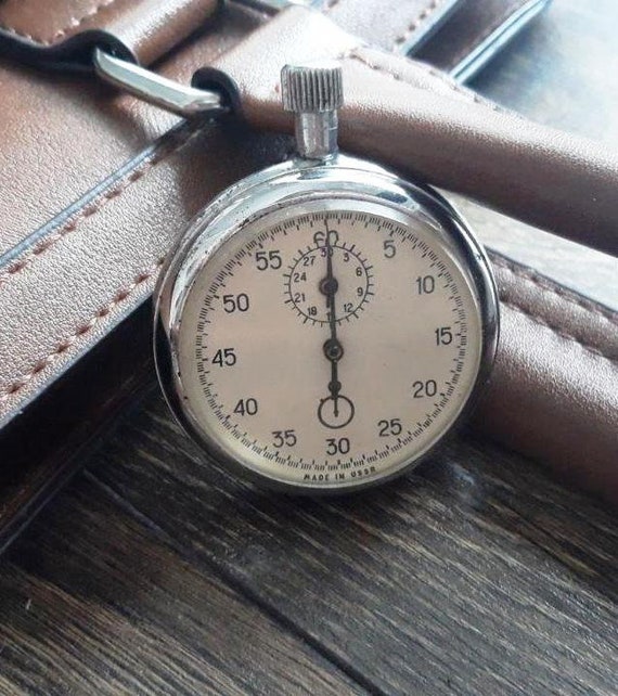 STOPWATCH Vintage pocket watch Soviet pocket watch U… Gem