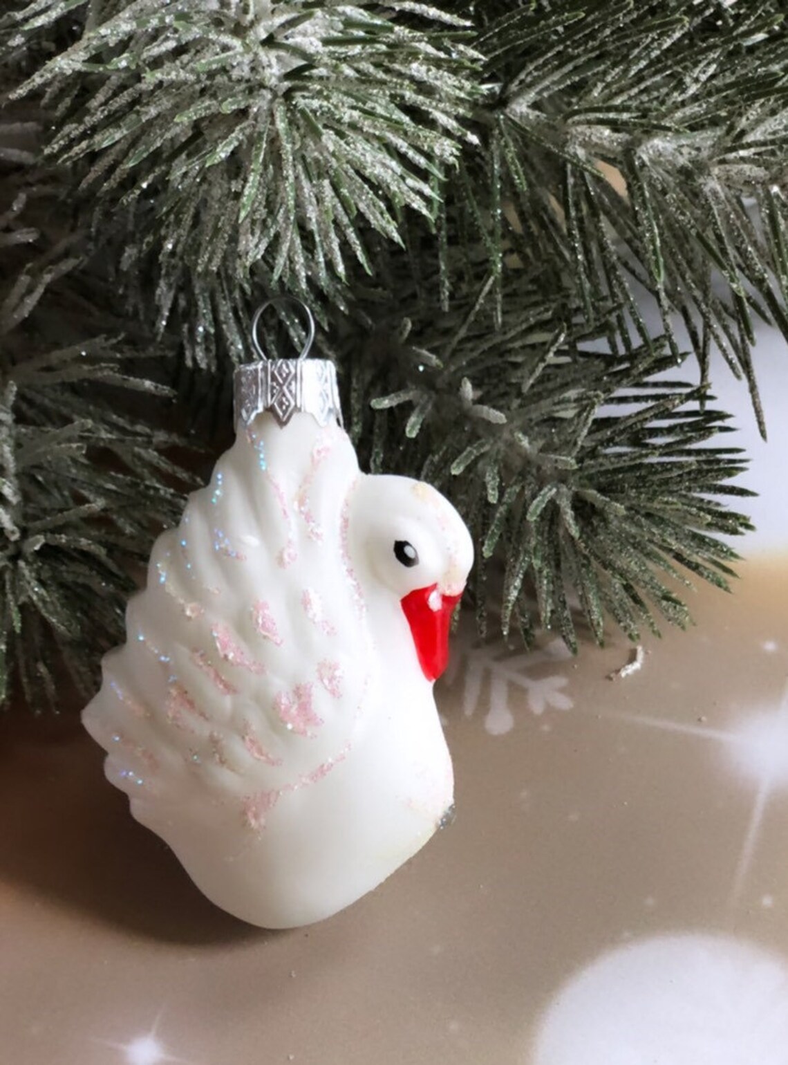 Swan Glass Christmas Ornament Gift ideasChristmas giftBlown Etsy