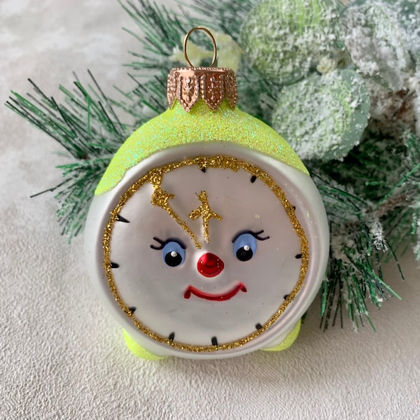 Clock Tree Ornament Etsy