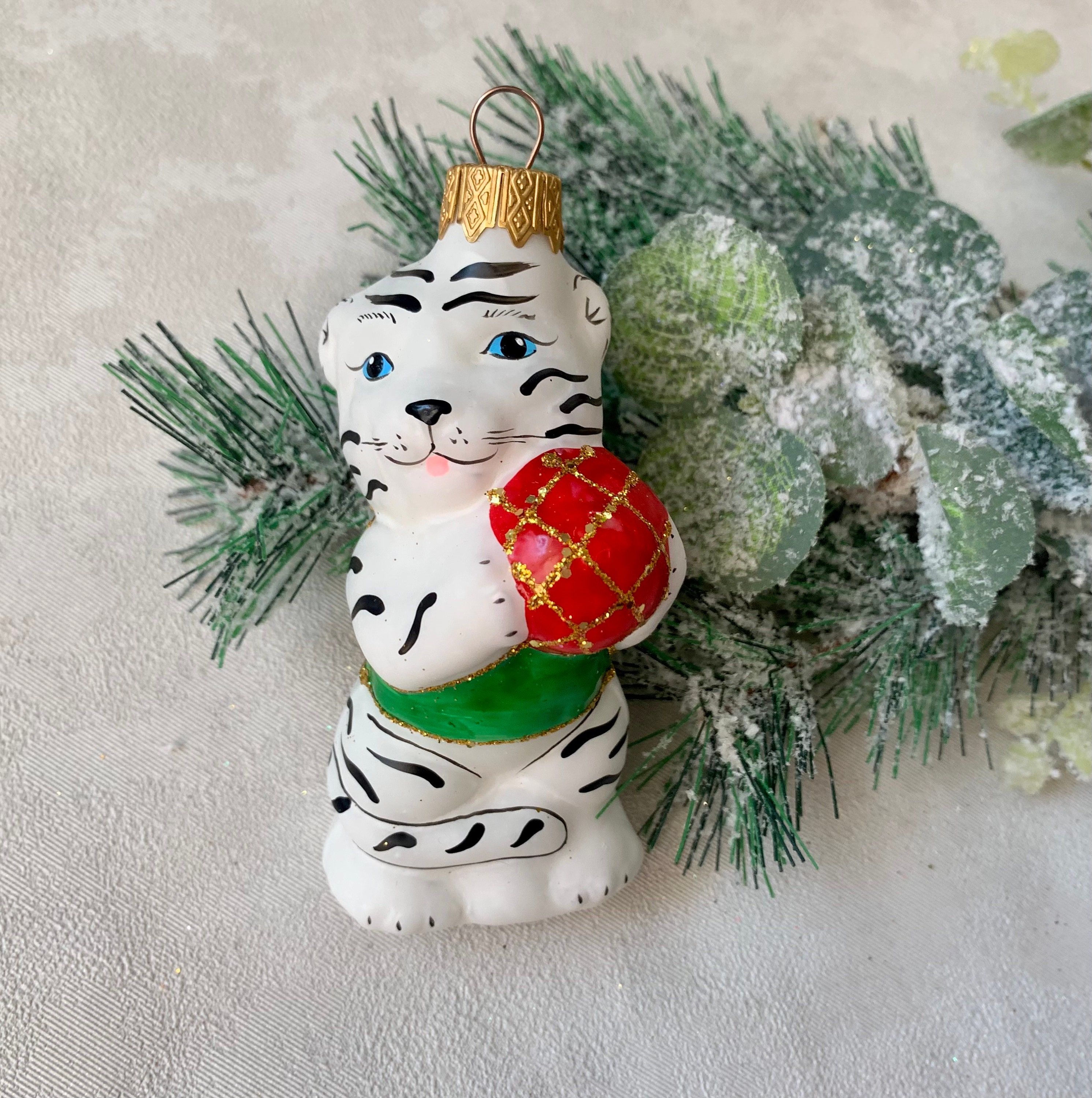 TIGER Glass Christmas Ornament Gift ideasChristmas Etsy