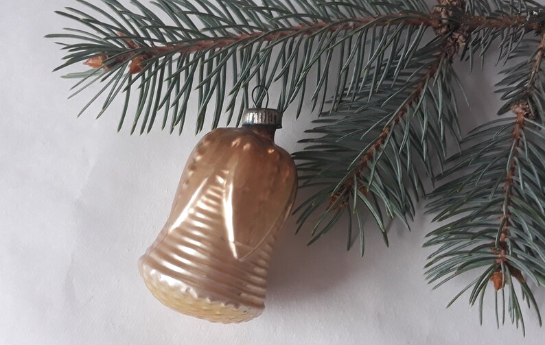 Christmas glass ornaments Soviet christmas ornaments Christmas tree Bell Antique glass Christmas glass ornament,1960s christmas