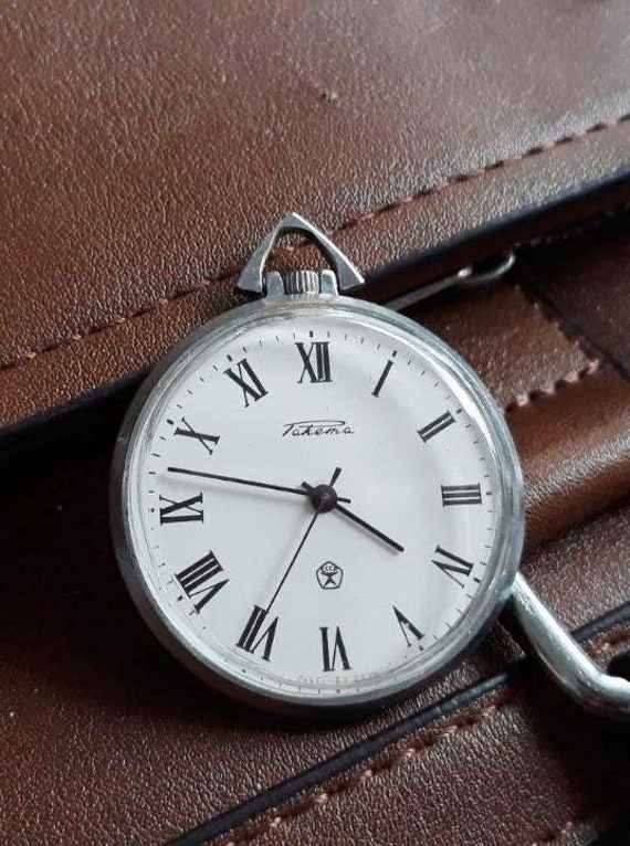 Vintage pocket watch Raketa Soviet pocket watch  … - image 9