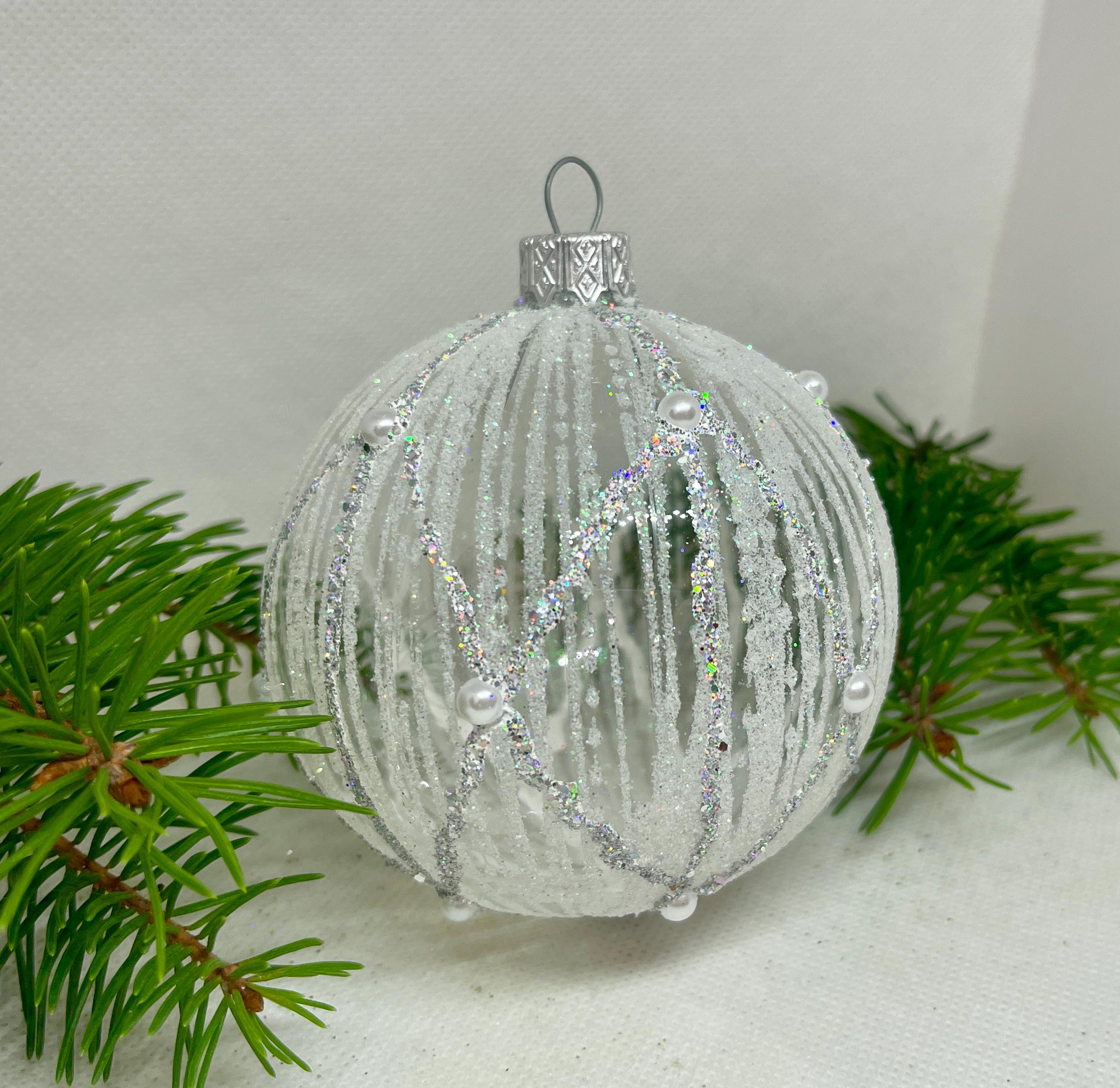 スイス製吹きガラス玉ハンドペイントクリスマスオーナメント 中玉10個セット スイス製吹きガラス玉ハンドペイントクリスマスオーナメント 中玉10個