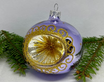 Winter decor purple christmas ornament 2024 Christmas decor handmade glass christmas ornaments new home christmas tree decoration