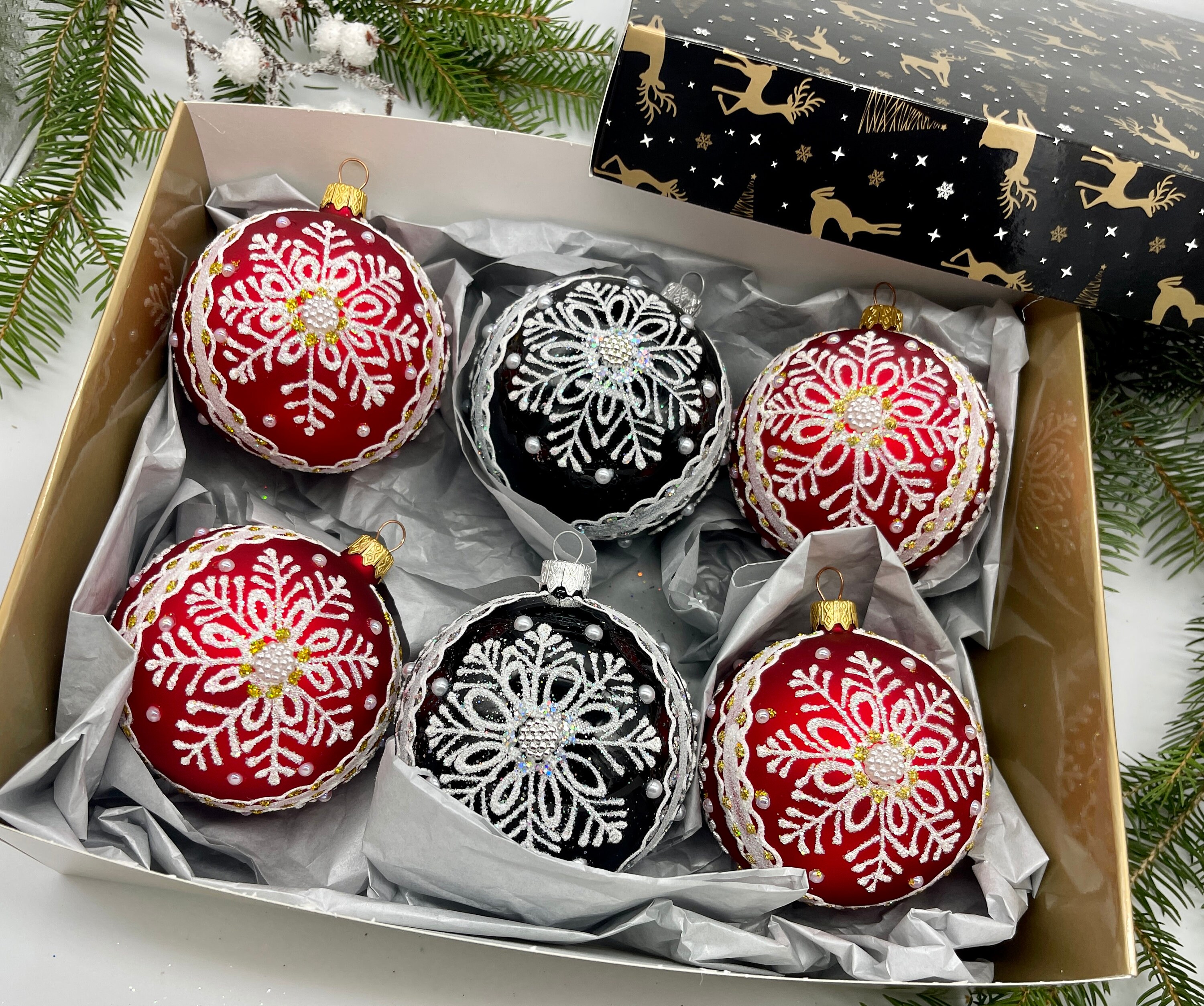 クリスマスデコレーション、手作りクリスマスガラスオーナメントセット
