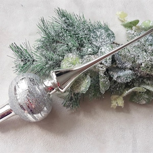 Vintage glazen kerstboom topper 10 inch, boomtopper antieke kerstornamenten ornament boomtopper top