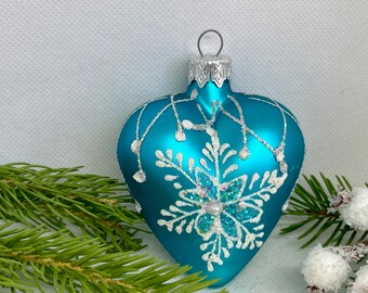 Herz Christbaumschmuck Weihnachtsdekoration handgemachte Weihnachtsschmuck Winterdeko, Geschenkideen, Weihnachtsdeko, Weihnachten 2025, Handbemalt