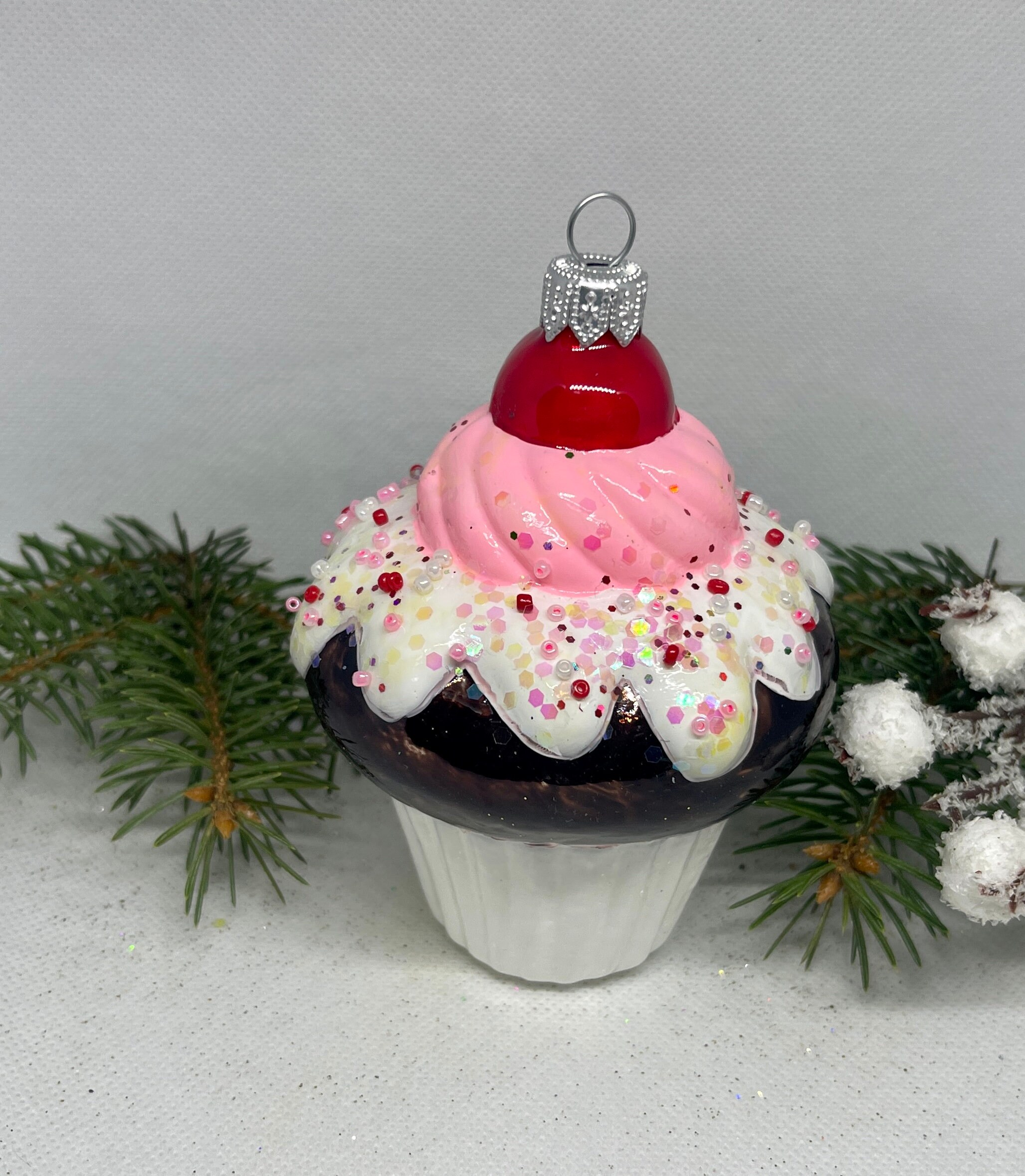 ガラスオーナメント　カップケーキ Francfranc（フランフラン） インテリア ガラスオーナメント カップ