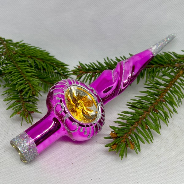Mercury Ukrainian Glass Christmas Tree Topper Etsy