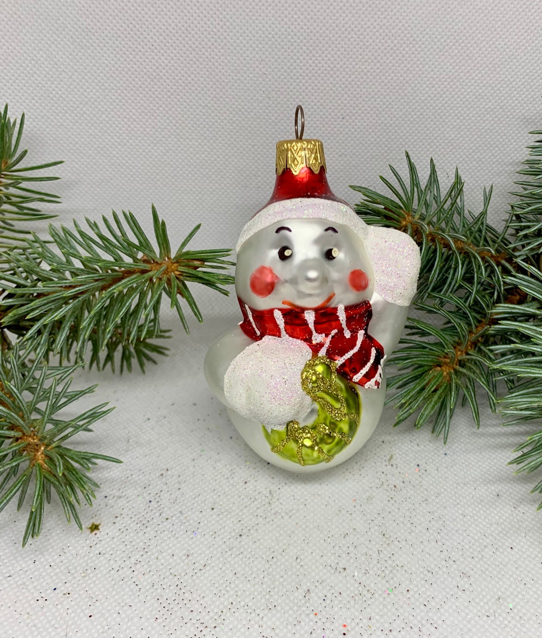Sapin De Noël En Verre Pour Table - Décoration élégante Et Solide Pour Salon, Bureau Ou Centre De Table. Hauteur 6,6 Cm.