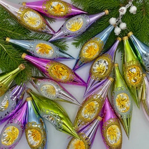 20 décorations en verre, décoration de Noël, décorations faites main, décoration de Noël, décorations en verre, décorations de vacances de style vintage, cadeau de Noël
