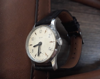 Vintage ZIM Mechanical Watch for Men | Retro Wristwatch | Classic Leather Strap | Montre Homme | Manual Wind | Gift for Him