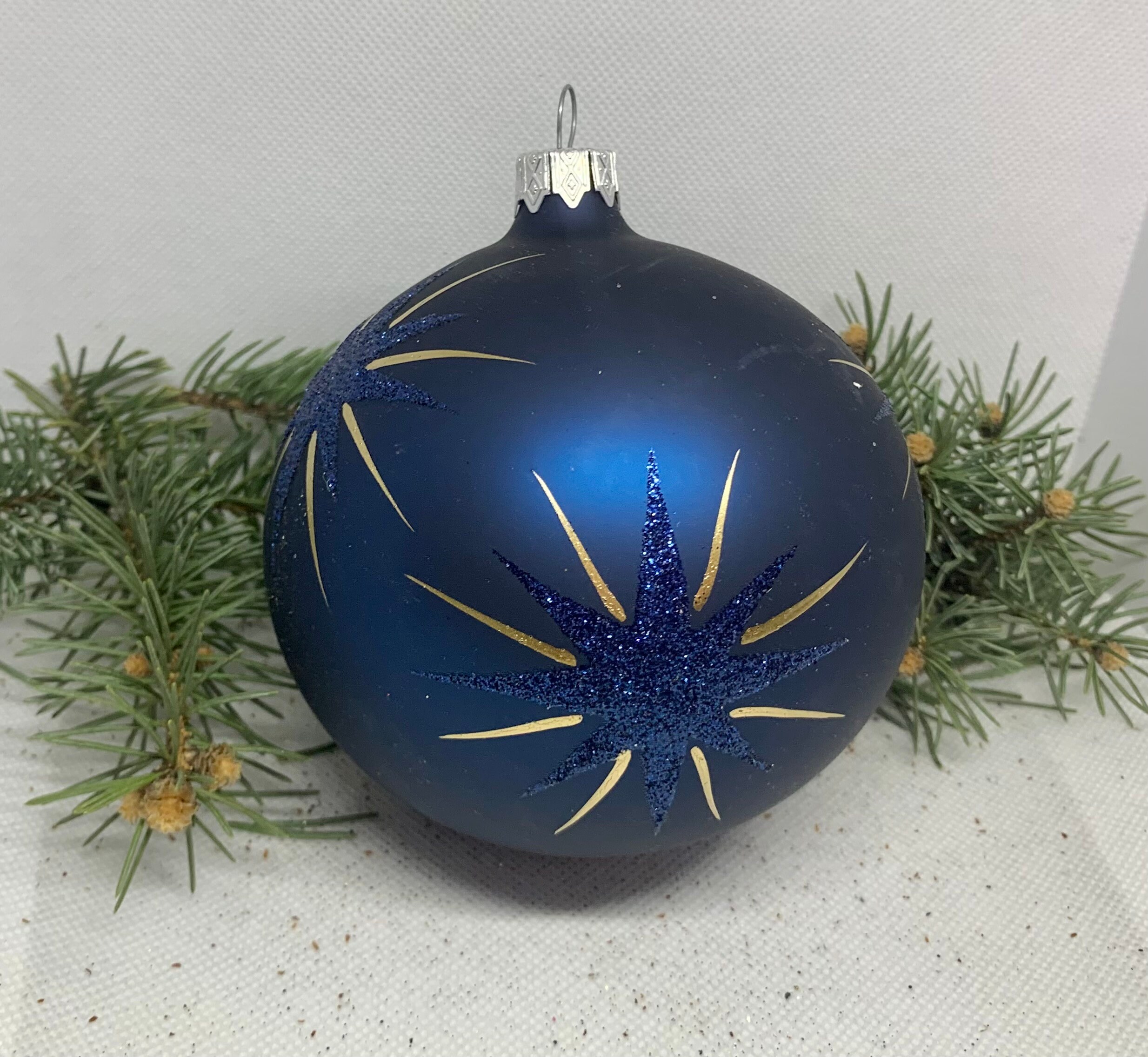 Big blue christmas balls Clearance