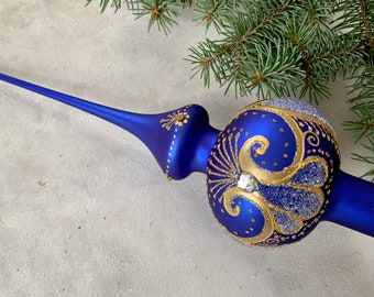 Syhood Vintage Weihnachtsbaum-Spitze Mit 12 Glaskugeln – Nostalgischer Baumschmuck Für Festliche Stimmung