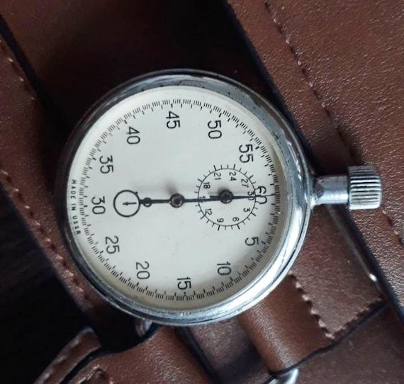 STOPWATCH Vintage pocket watch Soviet pocket watch U… Gem