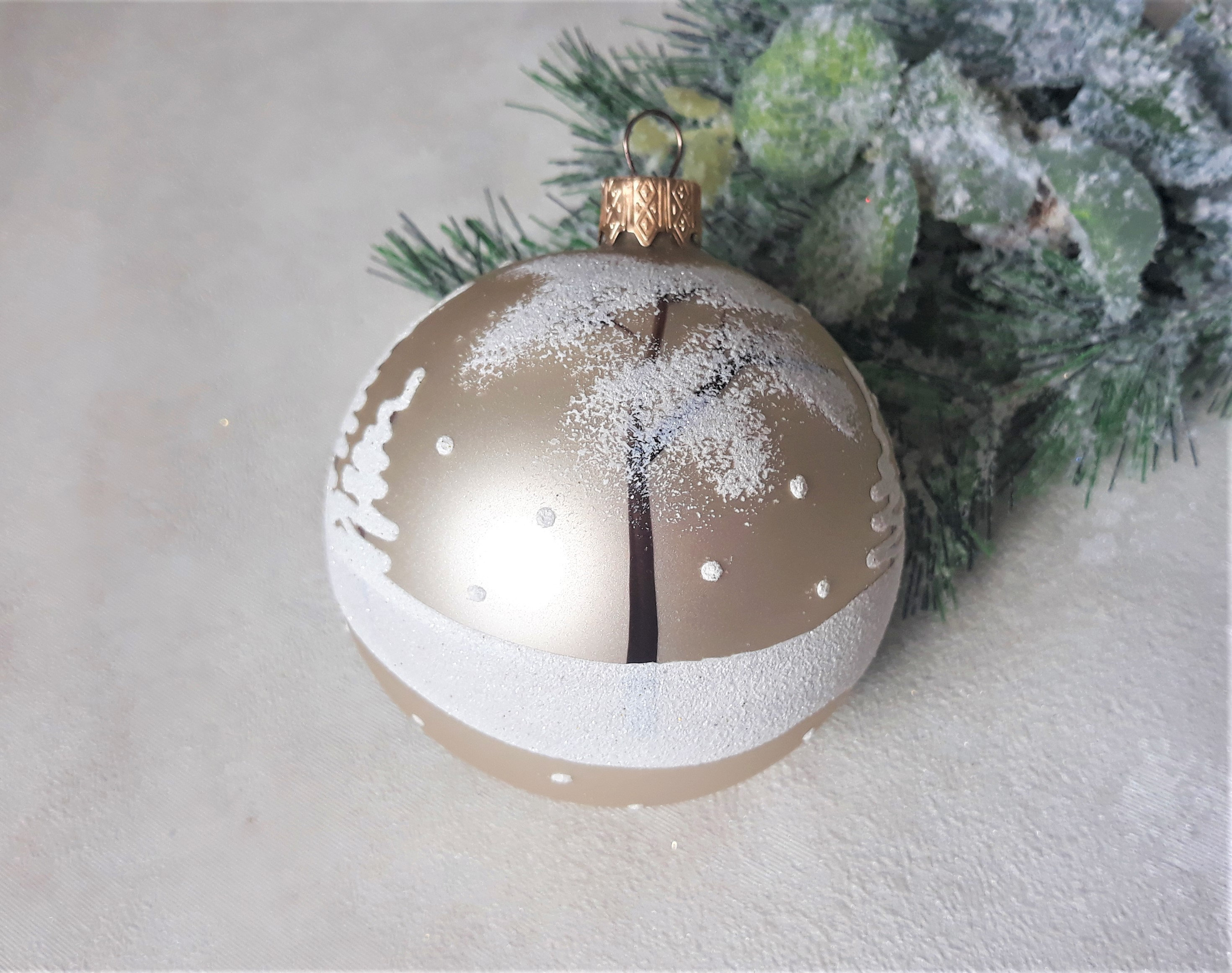 Christmas glass Ball Glass Christmas Ornaments Gift Etsy