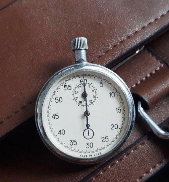 STOPWATCH Vintage pocket watch Soviet pocket watch U… Gem