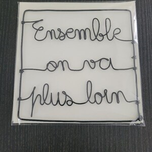 Carte St Valentin en fil alu