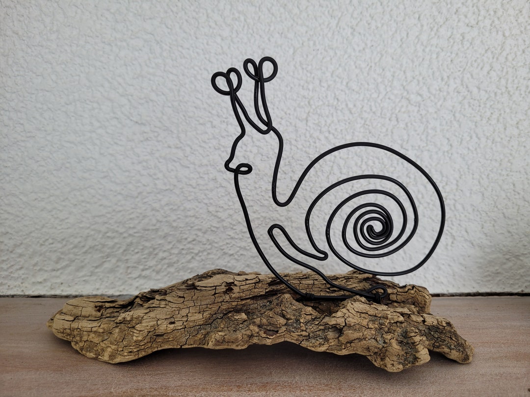 Plaque Murale En Bois – Chapeau De Sorcière Escargot – Décor Cottagecore – Fabriqué Main USA