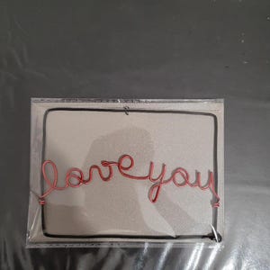 Carte St Valentin en fil alu