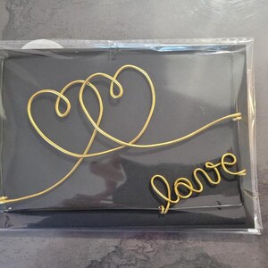 Carte St Valentin en fil alu