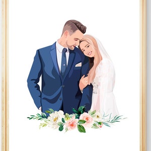 Custom Family Portrait Custom Couple Portrait Anniversary Gift Valentines Day Gift Wedding Gift Engagement Gift Birthday Gift