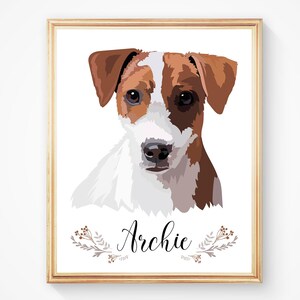 Pet Illustration Custom Pet Portrait Digital Pet Portrait From Photo Pet Memorial Gift Custom Dog Portrait | Dog Lover Gift