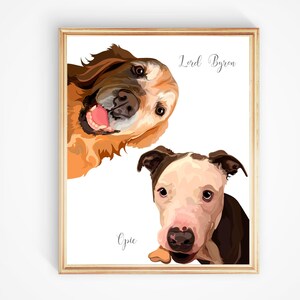 Pet Painting PEEKABOO Pet Memorial Gift Portrait Dog Portrait Pet Lovers Gift Pet Loss Gift Dog Personalized Pet Portrait Custom Dog Drawing