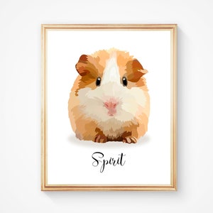 Personalized Pet Portrait Hamster Portrait Illustration Digital Pet Portrait Hamster Gift Portrait Pet Memorial Animal Lover Gift