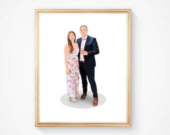 Couple Illustration Family Drawing Personalized Family Custom Portrait Personalized Gift Couple Portrait Portrait From Photo