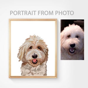 Dog Portrait - Custom Dog PORTRAIT - Dog Portrait From Photo - Peekaboo portrait Dog Painting - Dog Memorial Portrait