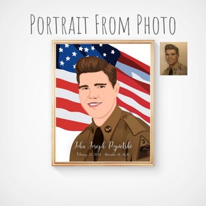 Custom Father&#39;s Day Gift Custom Family Portrait Custom Father&#39;s Gift Father&#39;s Day Portrait Portrait from Photo Gift for Dad Printable Art
