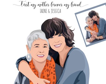Mothers Day Gift Personalized Mom Gift From Daughter Son Mom Birthday Gift Custom Family Portrait Personalized Gift for Mom Parent Gift
