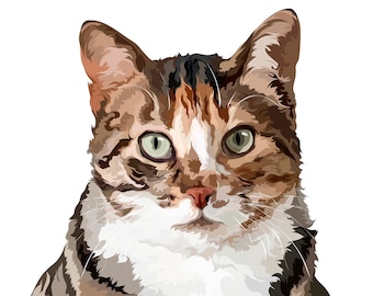 Custom Cat Portrait Personalized Custom Cat Painting Cat Painting Gift  Cat Memorial Gift For Her Cat Memorial Gift