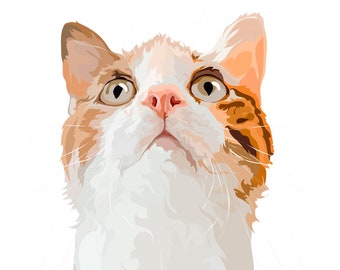 Custom Cat Portrait Personalized Cat Custom Cat Painting Cat Memorial Gift For Her Cat Memorial Gift