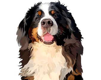 Pet Illustration Custom Pet Portrait Digital Pet Portrait From Photo Pet Memorial Gift Custom Dog Portrait Dog Lover Gift