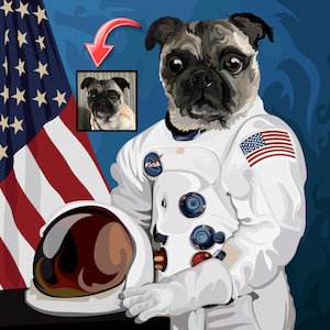 The Astronaut Digital Portrait - Austronaut Portrait